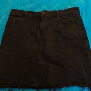 Black jean skirt